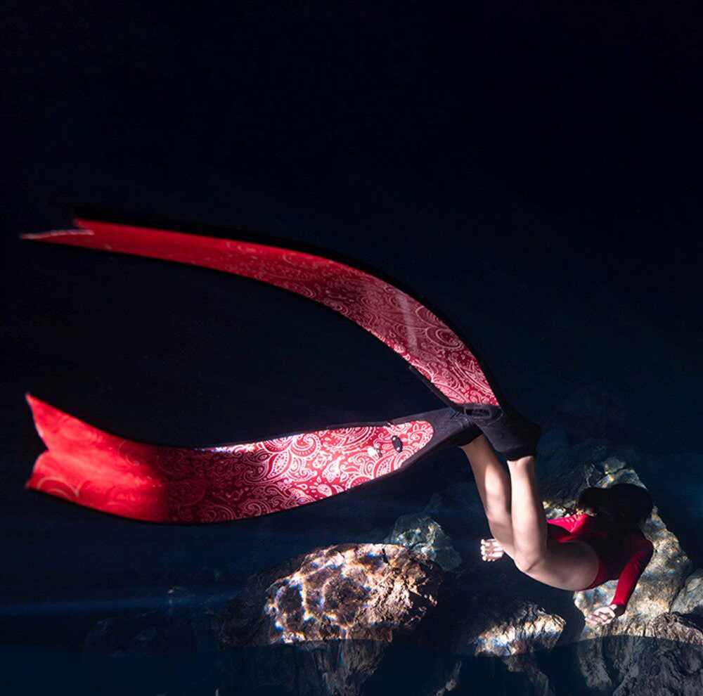 Us Aquatic Sports - Fiberglass Adult Freediving Long Fins Full